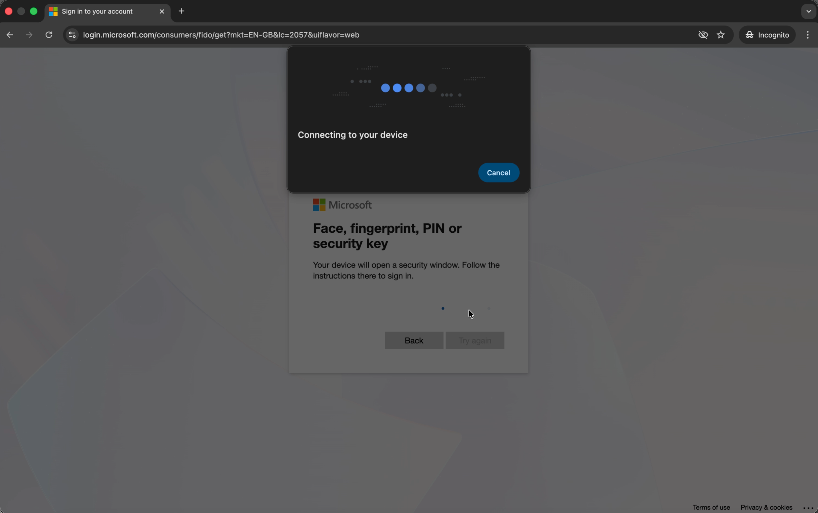 Device Security Prompt